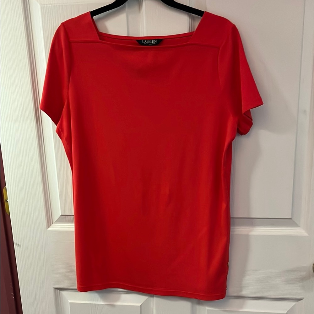 NWT Lauren Ralph Lauren Red Women's Blouse Size 1X